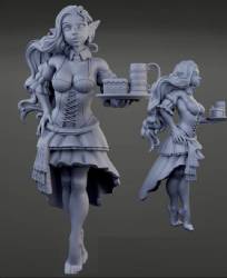 Elf Barmaid 75mm